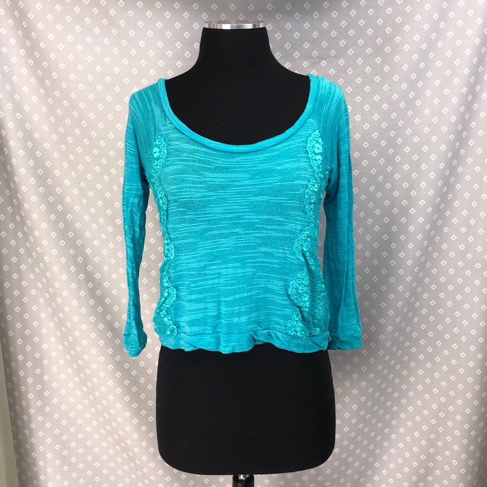 Teal Sweater Top
